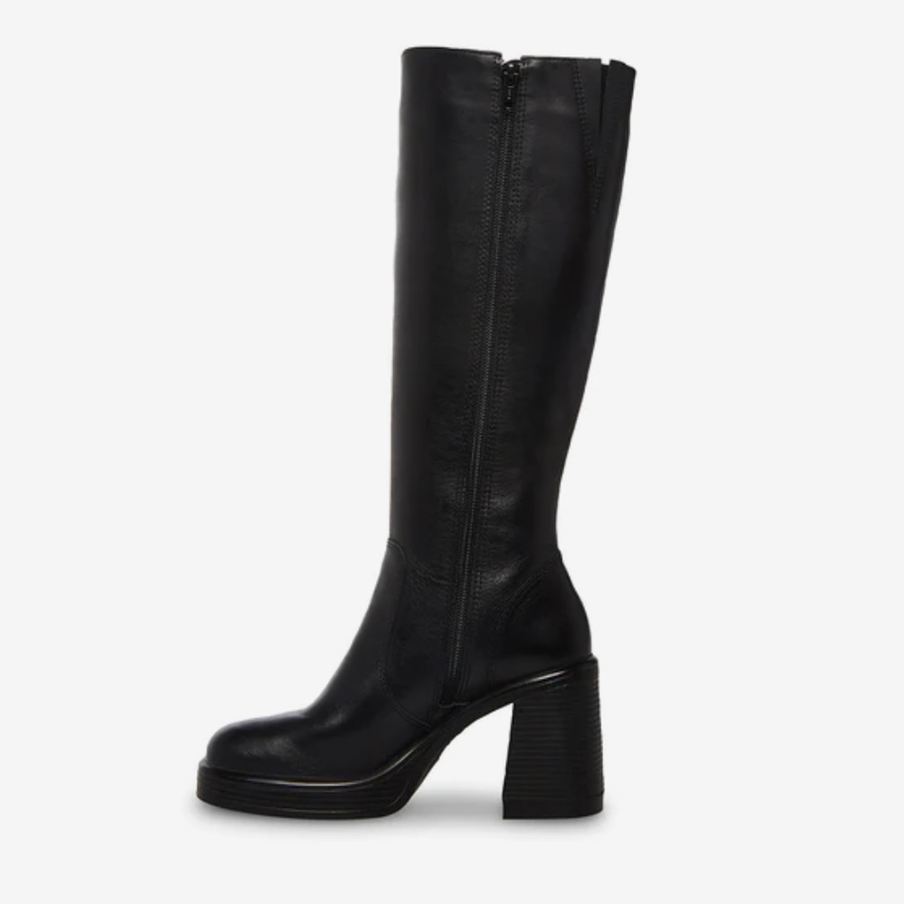 Fanatik Black Leather Steve Madden Boots BRAND NEW IN BOX